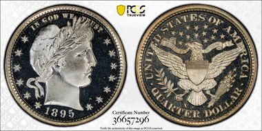 1895 25C PR68CAM