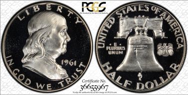 1961 50C Doubled Die Reverse PR66+ CAM