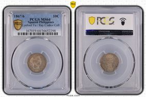 1867/6 10C MS64