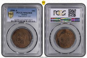 1880-A 10C Gad-265a F-135 MS63RB