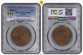 1896-A  10C Gad-265a F-135 Faisceau MS63RB