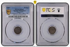 1857 P Peso Basso-72 SP64