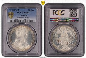 "1780"-S.F. Thaler Modern Restrike (1853-Present) MS64