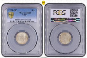 AH1348-1929-BP 2 Pst KM-348 MS64