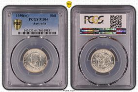 1950(m) Shil KM-46  Ag MS64