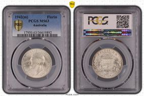 1942(m) Florin KM-40  Ag MS63