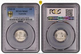1943-D 6D KM-38  Ag MS65