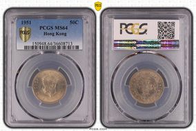 1951 50C KM-27.1 MS64