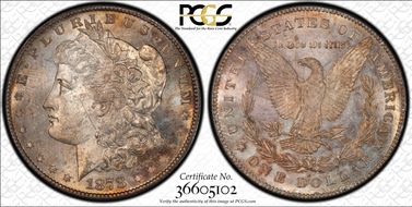 1878-S $1 VAM 76, Lava Wing MS64