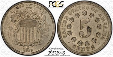 1869 5C RPD FS-1306 AU58