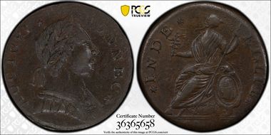 1788 CT 1/2P Mailed Bust Right, M 4.1-K AU58BN