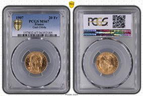 1907 20 Fr Gad-1064a F-535 Refrappe MS67