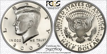 2003-S 50C Silver PR70DCAM