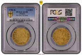 1786-K 2 LDO Gad-363 No Dot, 1st Sem. AU55