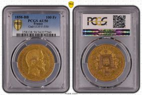1858-BB 100 Fr Gad-1135 F-550 AU50