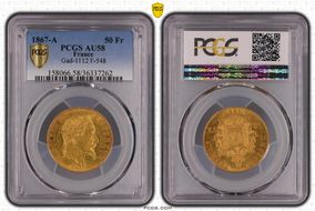 1867-A 50 Fr Gad-1112 F-548 AU58