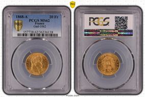 1868-A 20 Fr Gad-1062 F-532 MS62