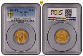 1864-BB 20 Fr Gad-1062 F-532 MS61
