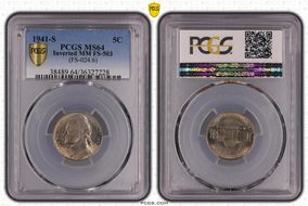 1941-S 5C Inverted MM FS-503 (FS-024.6) MS64