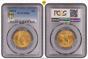 1915-S $10 MS61