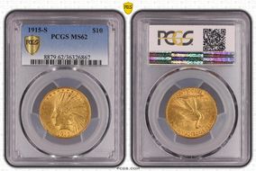 1915-S $10 MS62