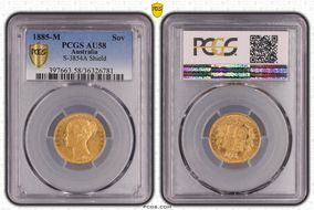 1885-M Sov S-3854A Shield AU58