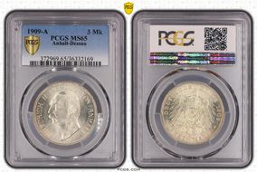 1909-A 3 Mk J-23 Ag MS65