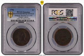 1796 1C Draped, Reverse of 1795 N1BN