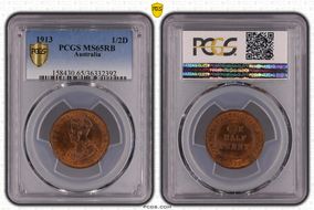 1913 1/2D MS65RB