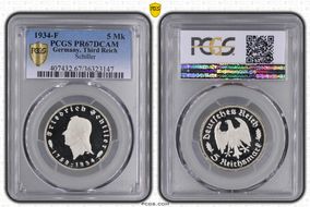 1934-F 5 Mk Schiller J-359 PR67DCAM