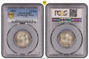 1891 1/2 Rup J-712 MS67