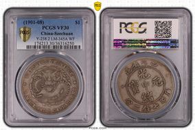 (1901-08) $1 LM-345A Wide Face VF30