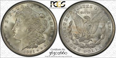 1921-D $1 MS67