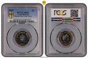 2015 £1 Royal Mint Trial Piece SP62