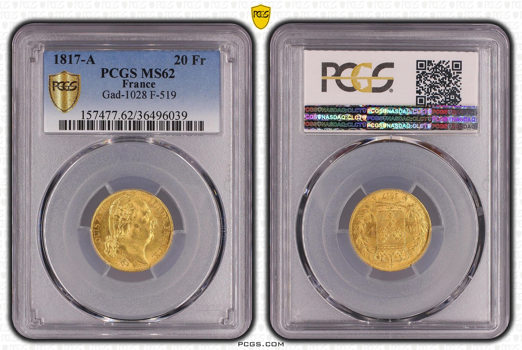 PCGS Certificate Verification Coin Details for Cert #36496039