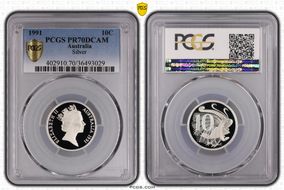 1991 10C Silver PR70DCAM
