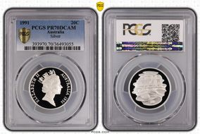 1991 20C Silver PR70DCAM