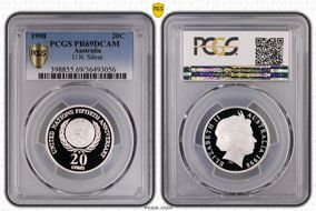 1998 20C United Nations 50th Ann. Ag PR69DCAM