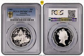 1989 50C Bicentennial Ag PR70DCAM