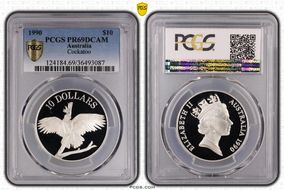 1990 $10 Cockatoo PR69DCAM