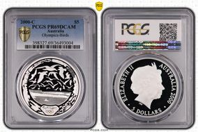 2000-C $5 Olympic - Birds PR69DCAM