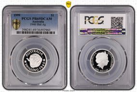 1999 $1 1940 Shil Ag PR69DCAM