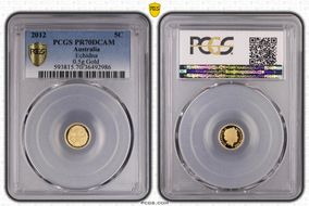 2012 5C Echidna 0.5g Gold PR70DCAM