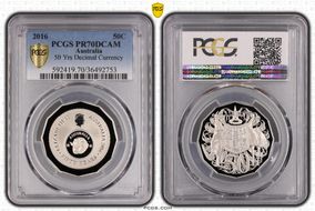 2016 50C 50 Yrs Decimal Currency PR70DCAM