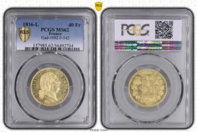 1816-L 40 Fr Gad-1092 F-542 MS62