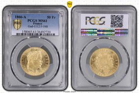 1866-A 50 Fr Gad-1112 F-548 MS61