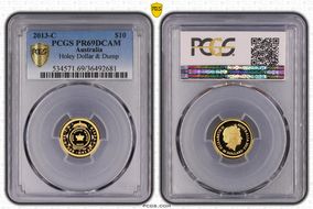 2013-C $10 Holey Dollar & Dump PR69DCAM