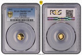 2012 $2 Aboriginal 0.5g Gold PR69DCAM
