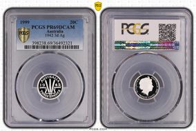 1999 20C 1942 3d Ag PR69DCAM