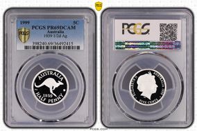 1999 5C 1939 1/2d Ag PR69DCAM